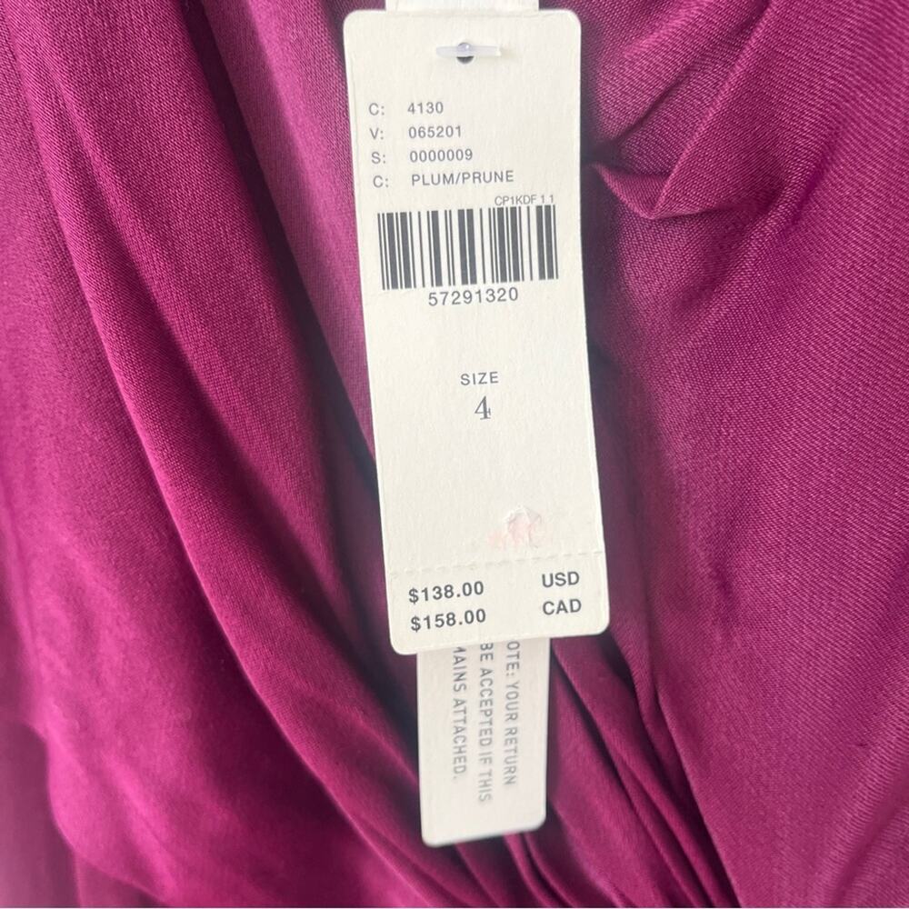 Anthropologie Giverny Midi Dress size 4 purple NEW satin - Picture 9 of 10